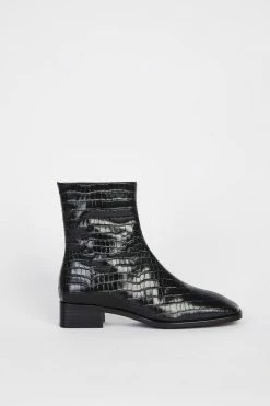 Intentionally Blank TOUR BOOT Black Croc SHOES