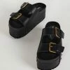 Intentionally Blank COOPER-2 PLATFORM SANDAL Black Leather 1 Intentionally Blank COOPER-2 PLATFORM SANDAL Black Leather