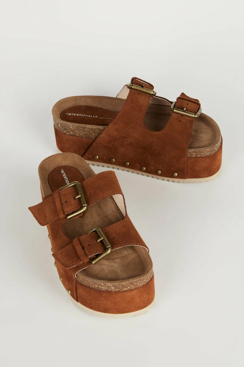 Intentionally Blank SHOES COOPER-2 PLATFORM SANDAL Chestnut 3 Intentionally Blank SHOES COOPER-2 PLATFORM SANDAL Chestnut