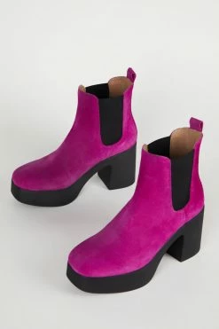 Intentionally Blank DRUE PLATFORM HEEL Magenta Suede