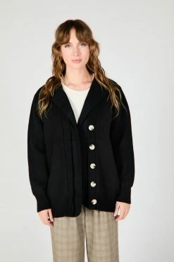 Intentionally Blank DEUX CARDIGAN CHARCOAL GARMENTS