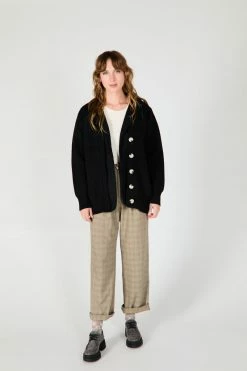 Intentionally Blank DEUX CARDIGAN CHARCOAL GARMENTS