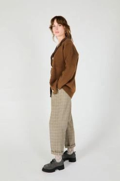 Intentionally Blank DEUX CARDIGAN BROWN