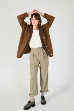 Intentionally Blank DEUX CARDIGAN BROWN