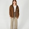 Intentionally Blank DEUX CARDIGAN BROWN