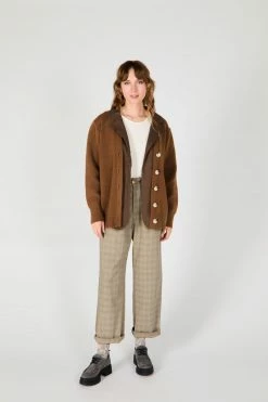 Intentionally Blank DEUX CARDIGAN BROWN