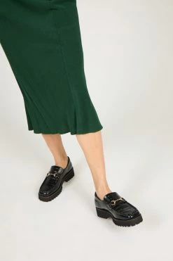 Intentionally Blank SHOES HK-2 Loafer Black Croc 9 Intentionally Blank SHOES HK-2 Loafer Black Croc