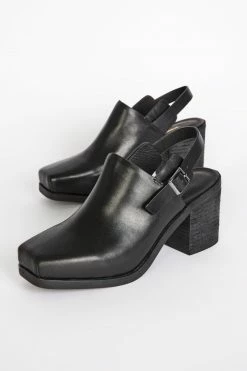 Intentionally Blank HONCHO MULE Black Leather SHOES