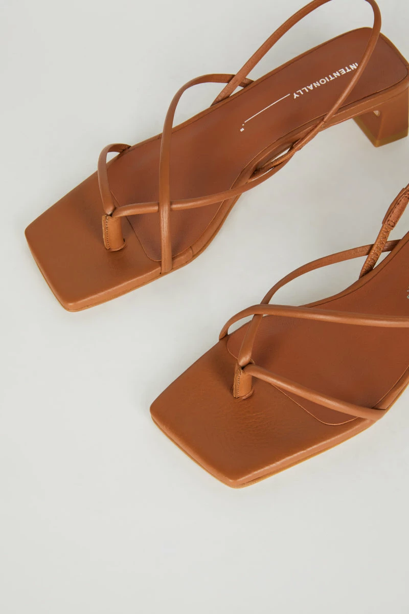 Intentionally Blank NEW ARRIVALS FREYA HEELED SANDAL Tan 6 Intentionally Blank NEW ARRIVALS FREYA HEELED SANDAL Tan