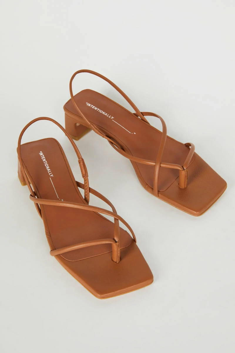 Intentionally Blank NEW ARRIVALS FREYA HEELED SANDAL Tan 5 Intentionally Blank NEW ARRIVALS FREYA HEELED SANDAL Tan