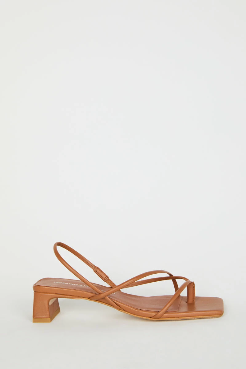 Intentionally Blank NEW ARRIVALS FREYA HEELED SANDAL Tan 8 Intentionally Blank NEW ARRIVALS FREYA HEELED SANDAL Tan
