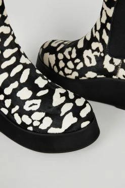 Intentionally Blank HAMMER PLATFORM BOOT Black White