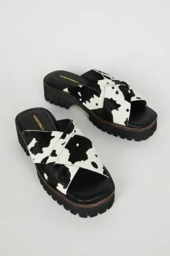 Intentionally Blank HIJINX SANDAL Black Moo NEW SHOES