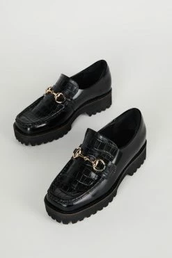 Intentionally Blank SHOES HK-2 Loafer Black Croc