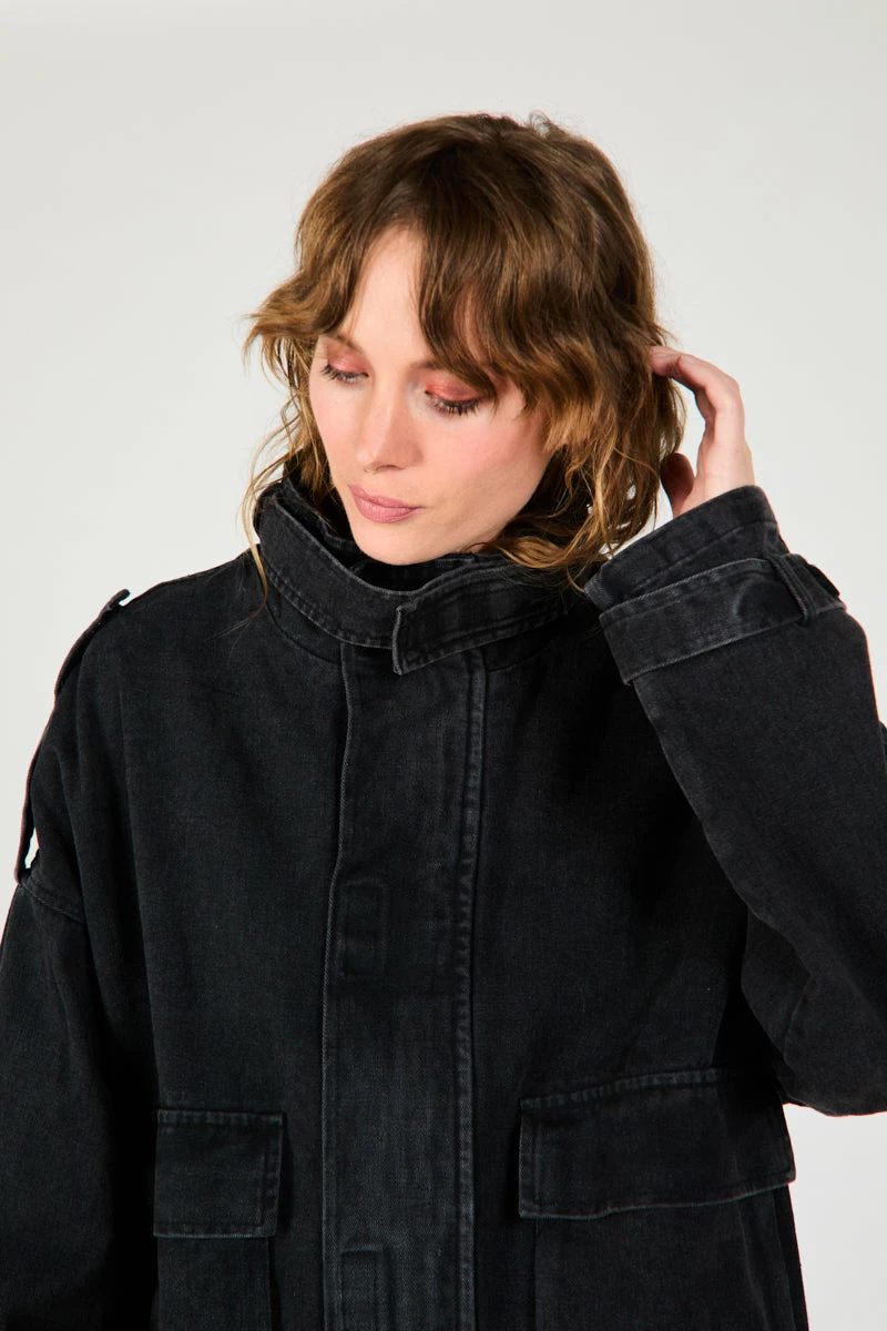 Intentionally Blank GARMENTS HAR JACKET BLACK DENIM 4 Intentionally Blank GARMENTS HAR JACKET BLACK DENIM