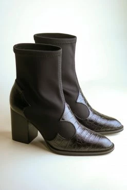 Intentionally Blank SHOES AUNTIE-2 HEELED BOOT BLACK