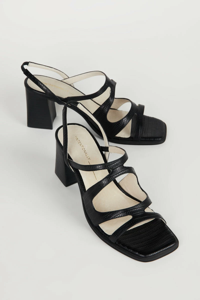 Intentionally Blank SHOES IF HEELED SANDAL Black 3 Intentionally Blank SHOES IF HEELED SANDAL Black
