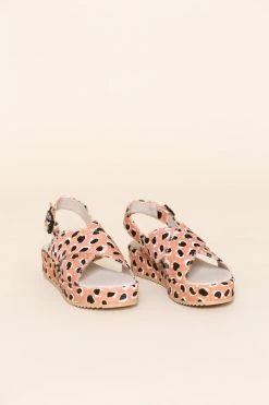 Intentionally Blank SUM FLATFORM SANDAL Peach Cheetah SHOES