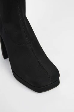 Intentionally Blank WHO ME TALL HEELED BOOT Black