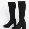 Intentionally Blank WHO ME TALL HEELED BOOT Black 1 Intentionally Blank WHO ME TALL HEELED BOOT Black