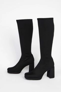 Intentionally Blank WHO ME TALL HEELED BOOT Black