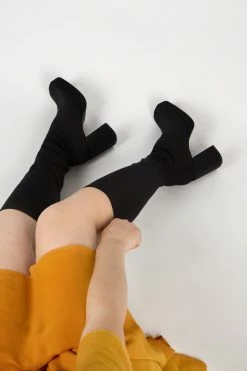 Intentionally Blank WHO ME TALL HEELED BOOT Black