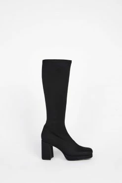 Intentionally Blank WHO ME TALL HEELED BOOT Black