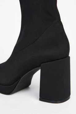 Intentionally Blank SHOES WHO ME 2 HEELED BOOT Black