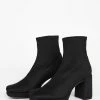 Intentionally Blank SHOES WHO ME 2 HEELED BOOT Black