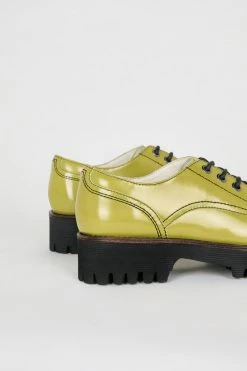 Intentionally Blank QUEEN STREET OXFORD Apple Green LOAFERS