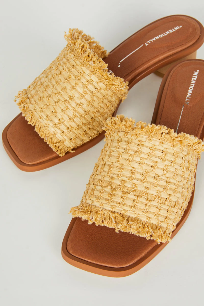 Intentionally Blank NEW SHOES INLAND HEELED SANDAL Natural 6 Intentionally Blank NEW SHOES INLAND HEELED SANDAL Natural