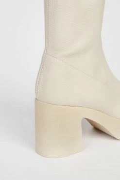 Intentionally Blank MARLOWE PLATFORM BOOT Cream Vegan