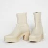 Intentionally Blank MARLOWE PLATFORM BOOT Cream Vegan