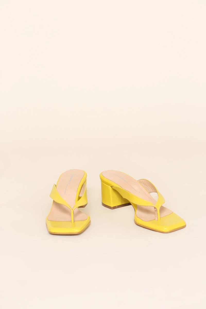 Intentionally Blank TEA HEELED SANDAL Yellow SHOES 3 Intentionally Blank TEA HEELED SANDAL Yellow SHOES