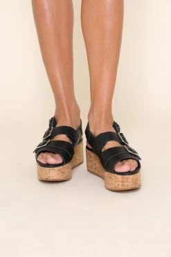 Intentionally Blank UPTOWN FLATFORM SANDAL Black SHOES