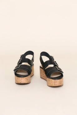 Intentionally Blank UPTOWN FLATFORM SANDAL Black SHOES
