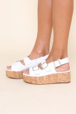 Intentionally Blank SHOES UPTOWN FLATFORM SANDAL White