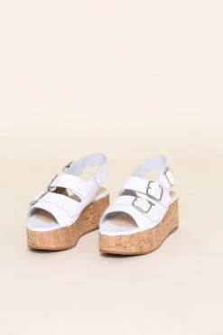 Intentionally Blank SHOES UPTOWN FLATFORM SANDAL White
