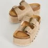 Intentionally Blank COOPER-2 PLATFORM SANDAL Taupe NEW ARRIVALS