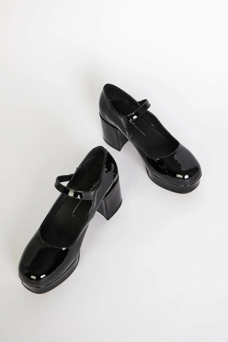 Intentionally Blank MIKA PLATFORM MARY JANE Black Patent 7 Intentionally Blank MIKA PLATFORM MARY JANE Black Patent