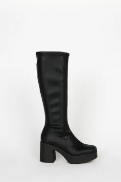 Intentionally Blank MARZ PLATFORM BOOT Black Vegan BOOTS