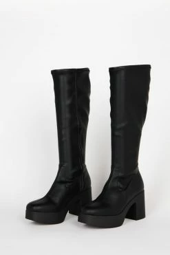 Intentionally Blank MARZ PLATFORM BOOT Black Vegan BOOTS