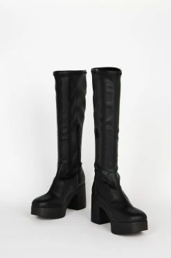 Intentionally Blank MARZ PLATFORM BOOT Black Vegan BOOTS
