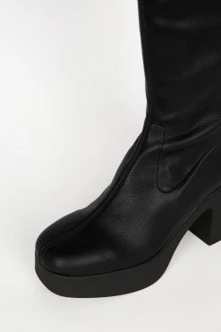 Intentionally Blank MARZ PLATFORM BOOT Black Vegan BOOTS