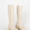 Intentionally Blank BOOTS MARZ PLATFORM BOOT Cream Vegan