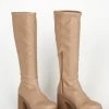 Intentionally Blank MARZ PLATFORM BOOT Taupe Vegan