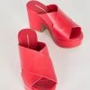 Intentionally Blank NEW SHOES DAME HEELED PLATFORM Cherry
