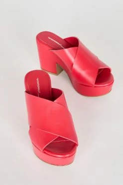 Intentionally Blank NEW SHOES DAME HEELED PLATFORM Cherry