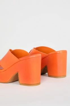 Intentionally Blank NEW SHOES DAME HEELED PLATFORM Orange