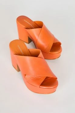 Intentionally Blank NEW SHOES DAME HEELED PLATFORM Orange